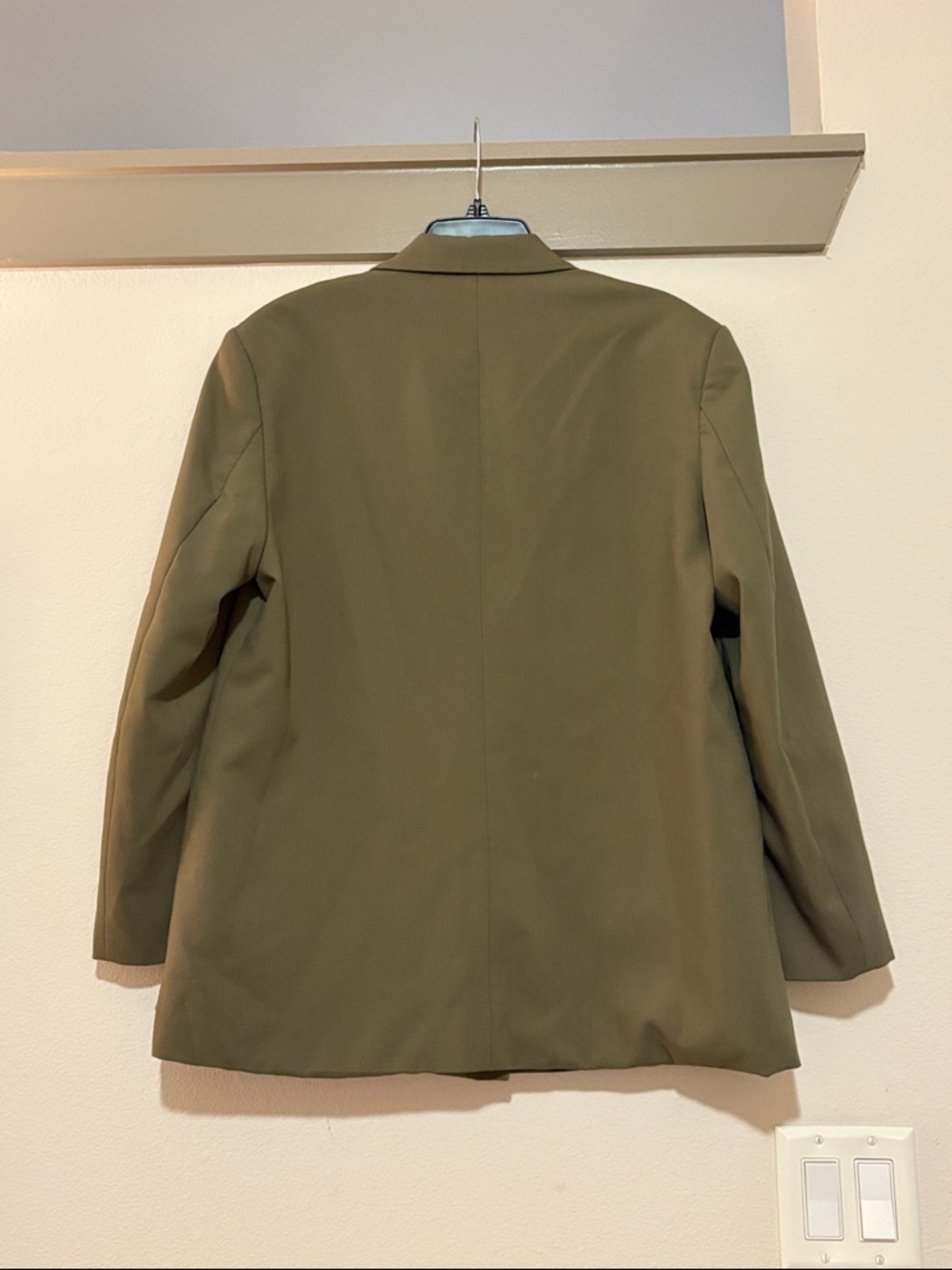 Zara Green Oversized Double Breasted Blazer SZ L EUC - Picture 4 of 7